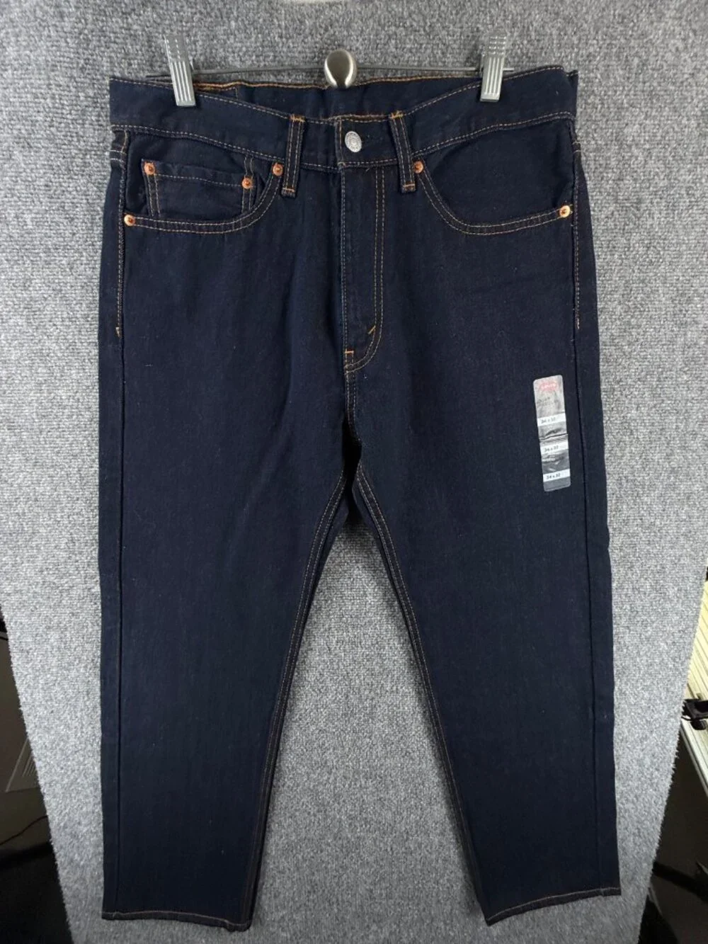 NWOT Levis 505 Dark Wash Denim Jeans 34x32 Regular All Cotton Blue Adult Men